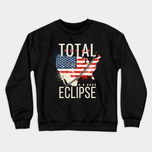 Total Solar Eclipse 4.8.2024 USA Crewneck Sweatshirt